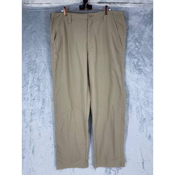 Royal Robbins Hiking Pants Mens 36x32 Tan Lightweight UPF 50 Quick Dry Nylon - Picture 1 of 12